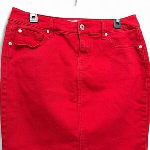 torrid Red Denim Pencil Skirt